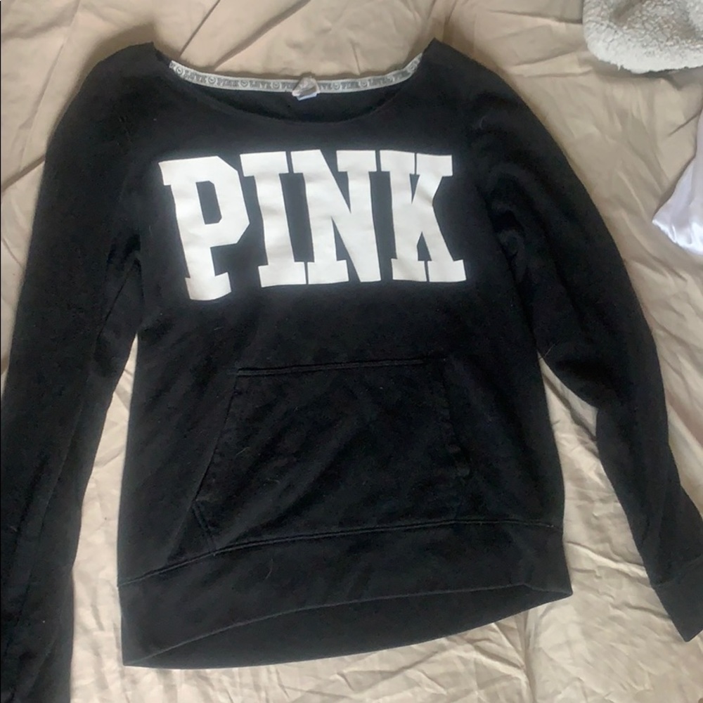 Pink off the shoulder sweatshirt